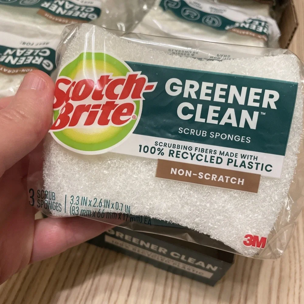 Scotch-Brite Greener Clean Non-Scratch Scrub Sponge, 1 case /8 packs - Picture 2 of 5
